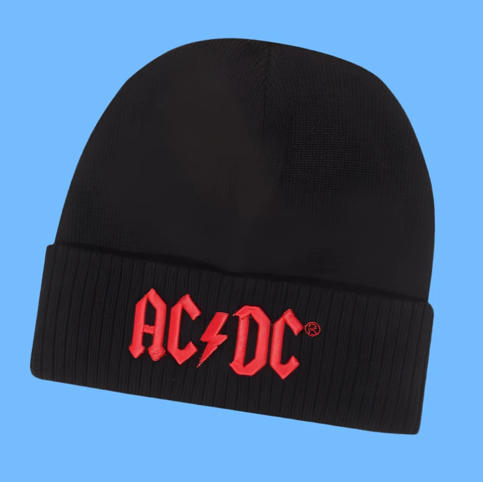 Acdc Applique Logo Beanie Retro Tees Clothing