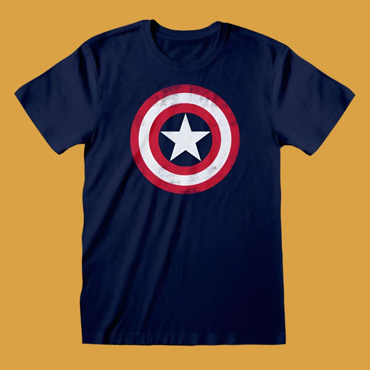 Marvel Comics Captain America Distressed Shield T-Shirt