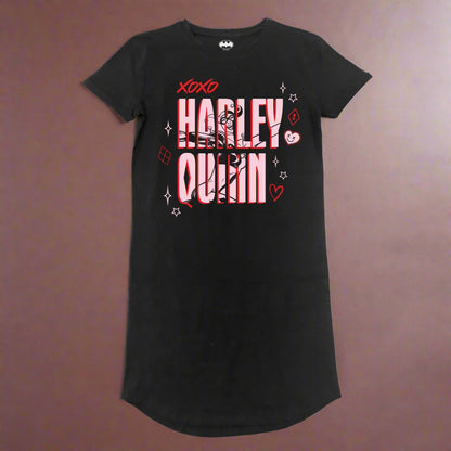 Batman Harley Quinn Ladies Short T-Shirt Dress