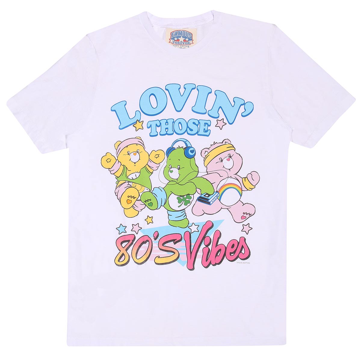 CAREBEARS 80s Vibes Vintage Washed T-shirt by Famous Forever