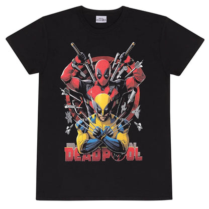 Marvel Comics Deadpool & Wolverine Weapons Action T-Shirt - Men's/Unisex