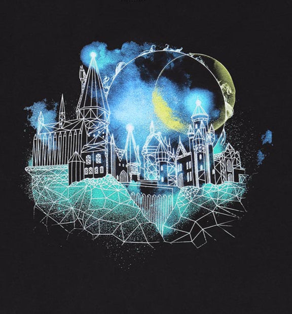 Harry Potter Wireframe Hogwarts T-Shirt