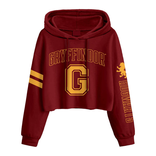 Harry Potter College Gryffindor SuperHeroes Inc. Ladies Cropped Hooded Pullover