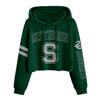 Harry Potter College Slytherin SuperHeroes Inc. Cropped Hooded Pullover