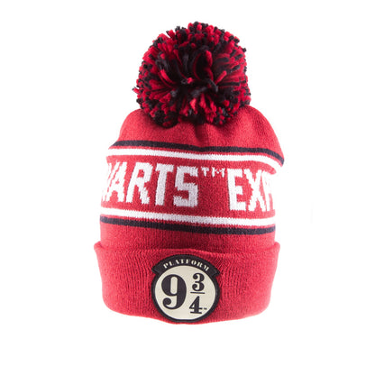 Harry Potter - Platform 9 3/4 Badge - Pom Pom Beanie