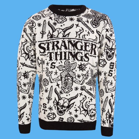 Stranger Things Collage Knitted Jumper