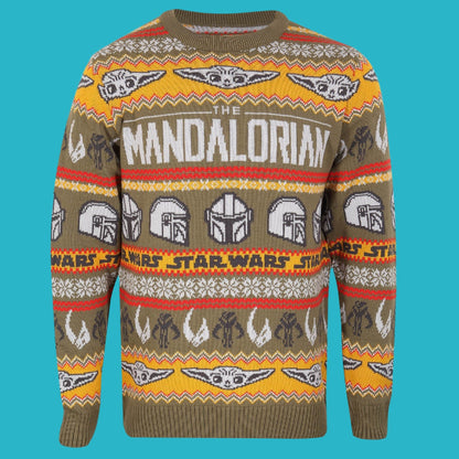 Star Wars: The Mandalorian Repeat - Christmas Knitted Jumper