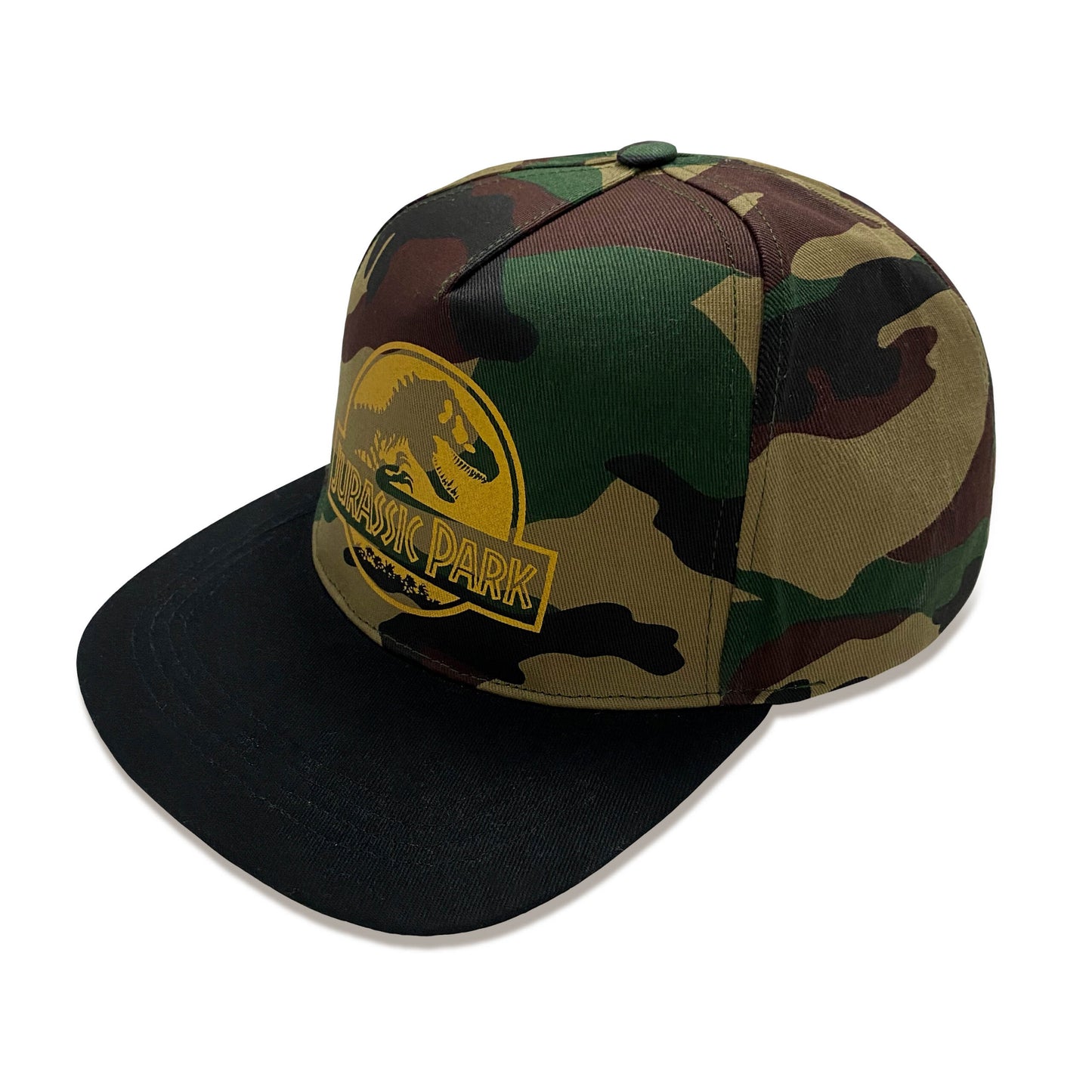 Jurassic Park Gold Logo Camo Unisex Adults Snapback Cap