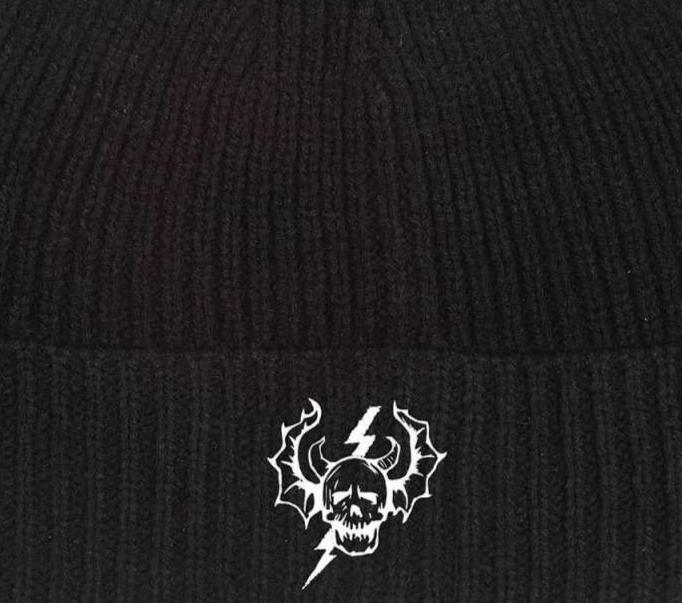 OnePointFive°C Stranger Things Hellfire Club Skull Beanie