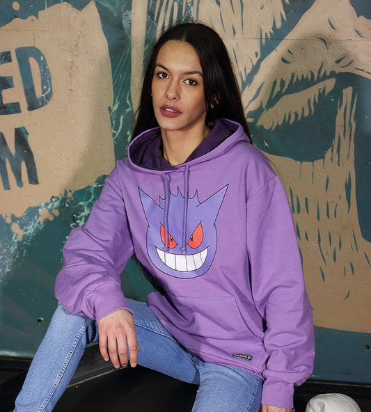 Pokemon Gengar Face Premium Pullover Hoodie