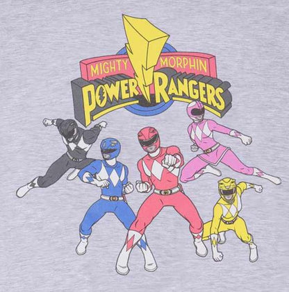 Power Rangers Team Pose Grey T-Shirt Unisex