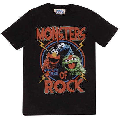 Sesame Street - Monsters Of Rock Vintage Washed T-shirt by Famous Forever