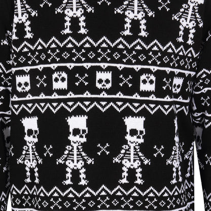 The Simpsons - Bart Skeleton Repeat - Knitted Jumper