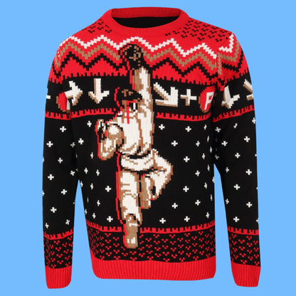 Street Fighter 2 - Ryu - Retro Christmas Knitted Jumper