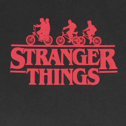 Stranger Things Bike Cropped Acid Wash T-Shirt