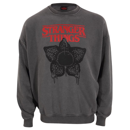 Stranger Things Horror Silhouette Acid Wash Unisex Sweatshirt