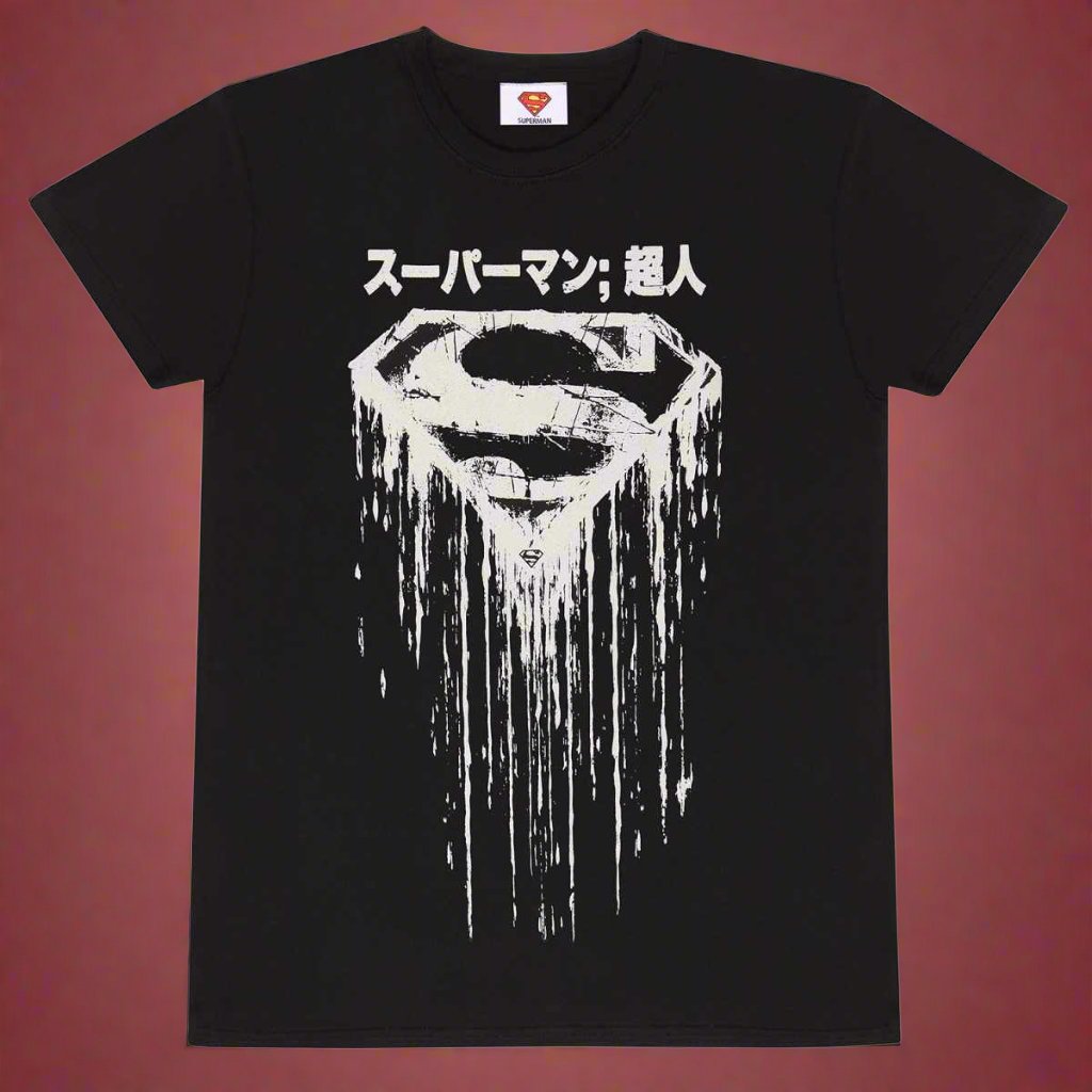 DC Comics Superman Japanese Distressed Logo T-Shirt - Unisex