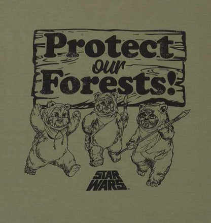 Star Wars Protect Our Forests Ewoks Olive T-shirt Unisex