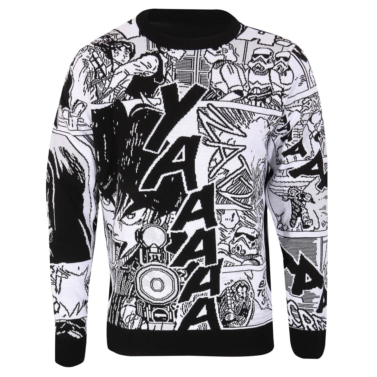 Star Wars - Manga Panels Black - Knitted Jumper