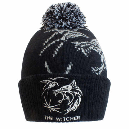 Netflix The Witcher Wolf Logo Pom Pom Beanie