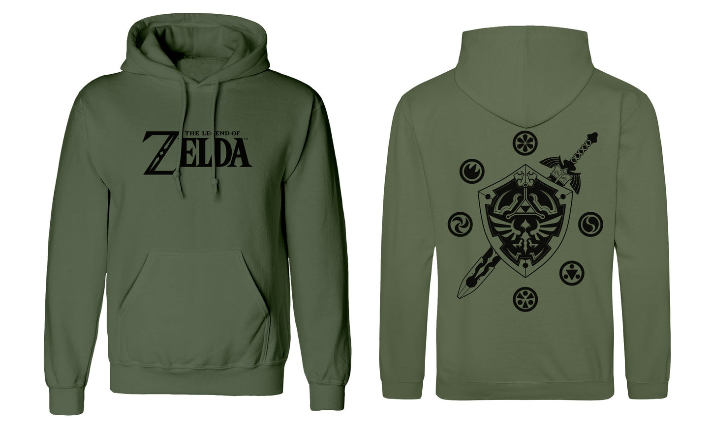 The Legend Of Zelda Logo And Shield Pullover Hoodie