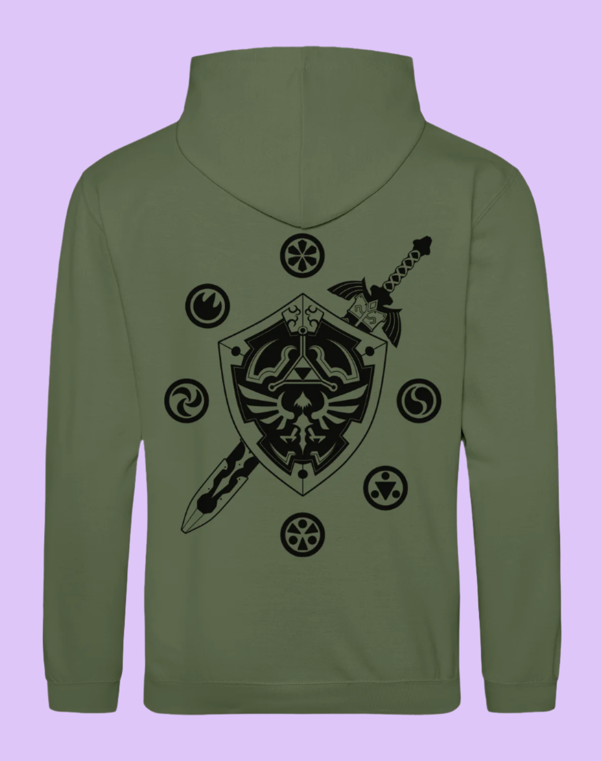 The Legend Of Zelda Logo And Shield Pullover Hoodie