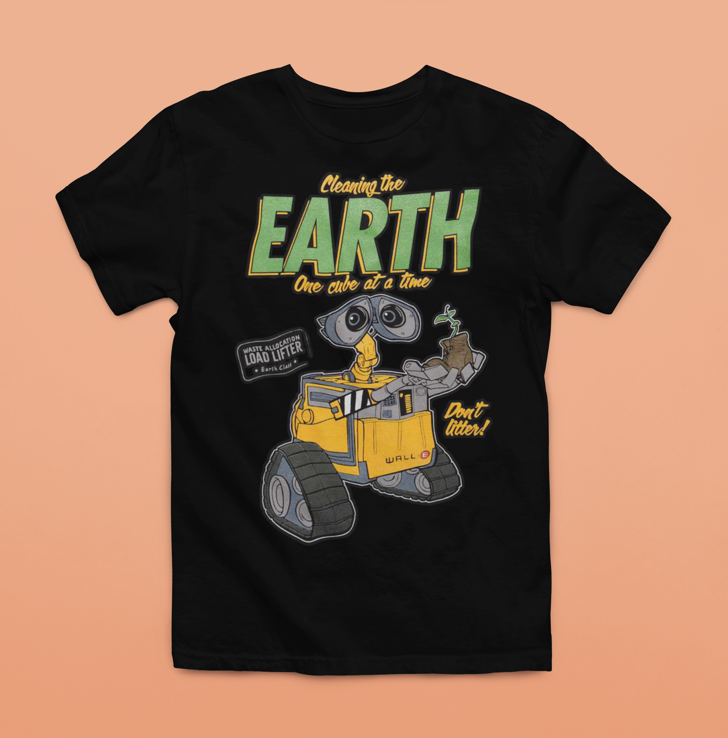 Disney Pixar Wall-E Cleaning The Earth T-Shirt Men's/Unisex